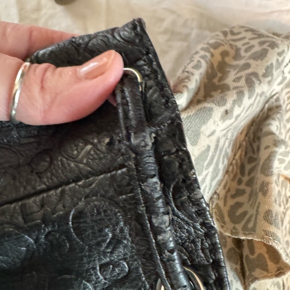 Guess Backpack in Black embossed leather main image 4